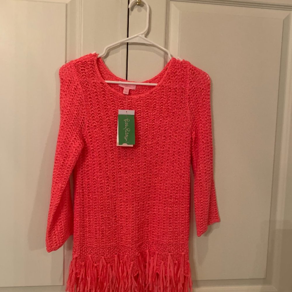 XS Lily Pulitzer pascha pink brunswick sweater